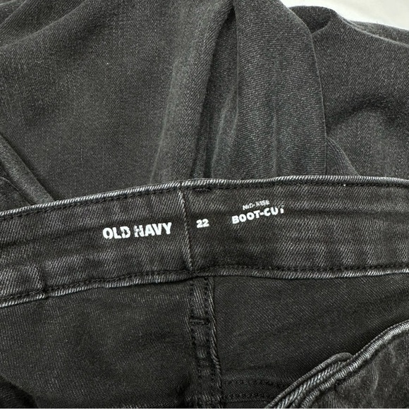 Old Navy Mid Rise Boot-Cut Plus Size Women’s Black Denim Jeans Size 22 - Picture 5 of 5